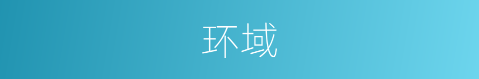 环域的意思