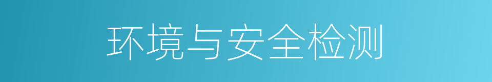 环境与安全检测的同义词