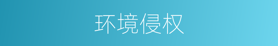 环境侵权的同义词
