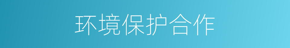 环境保护合作的同义词