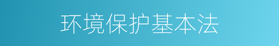 环境保护基本法的同义词