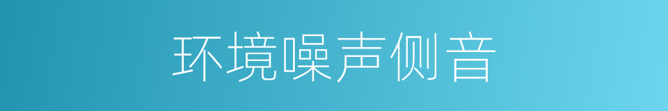 环境噪声侧音的同义词