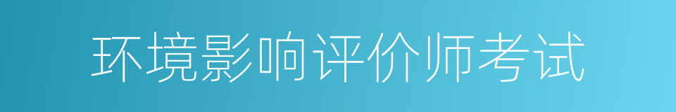 环境影响评价师考试的同义词