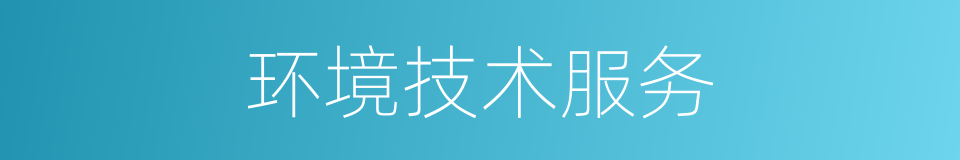 环境技术服务的同义词