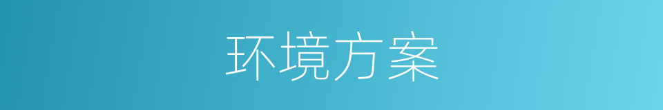 环境方案的同义词