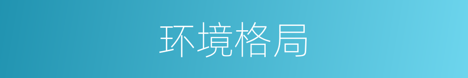 环境格局的同义词