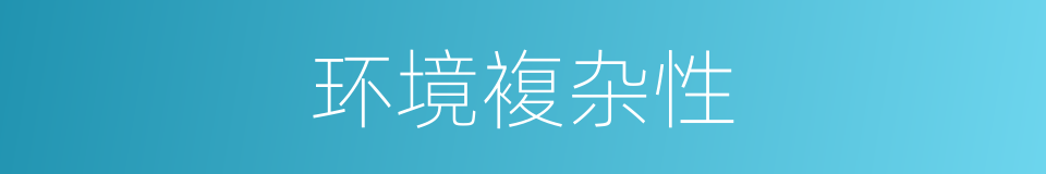 环境複杂性的同义词