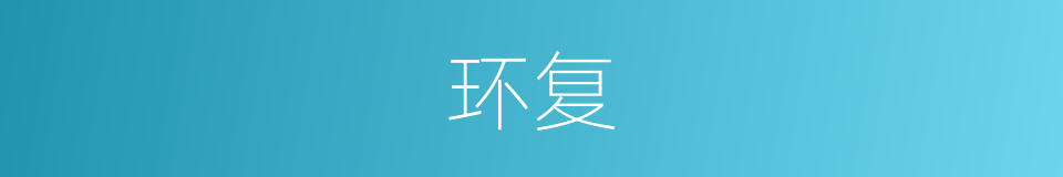环复的意思