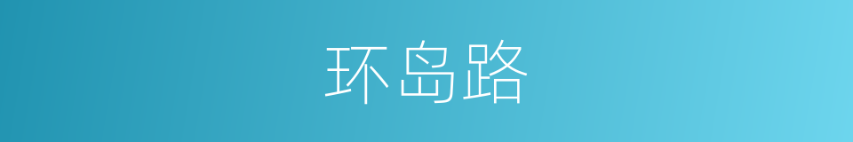 环岛路的同义词