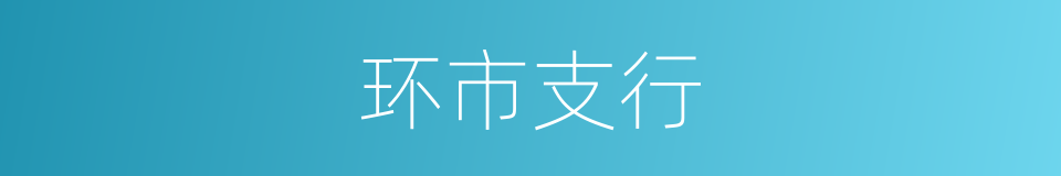 环市支行的同义词