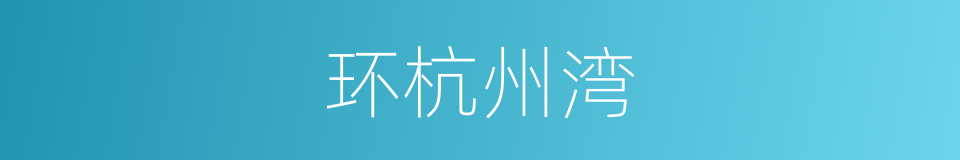 环杭州湾的同义词