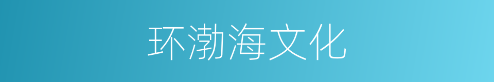 环渤海文化的同义词
