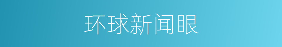 环球新闻眼的同义词