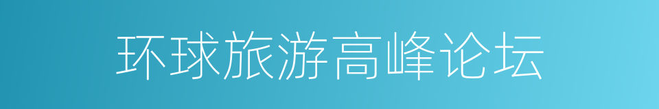 环球旅游高峰论坛的同义词