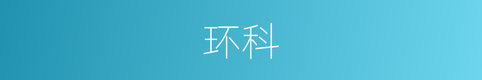 环科的同义词