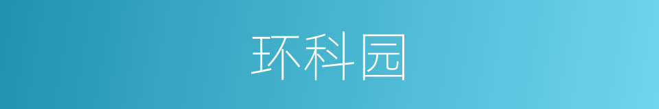 环科园的同义词