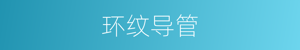环纹导管的同义词