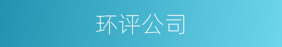 环评公司的同义词