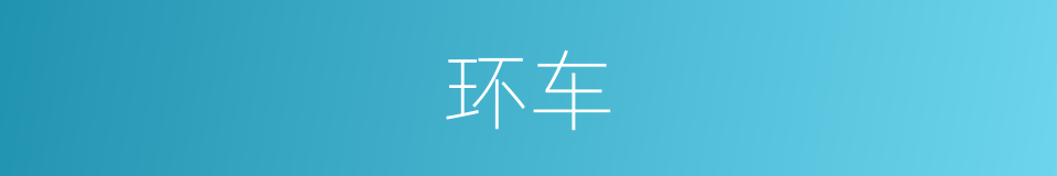 环车的同义词