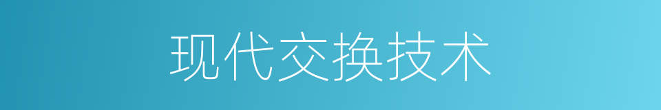 现代交换技术的同义词