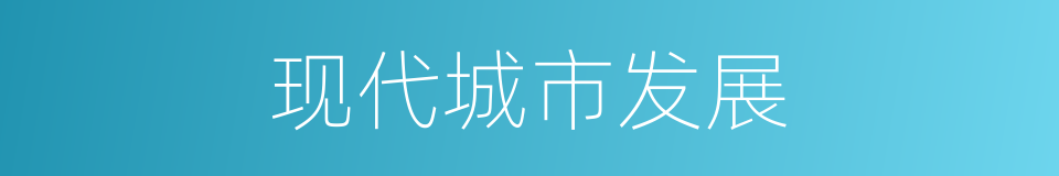 现代城市发展的同义词