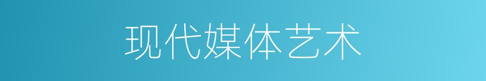 现代媒体艺术的同义词