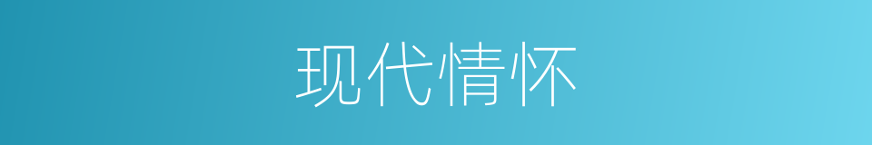 现代情怀的同义词