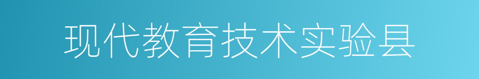 现代教育技术实验县的同义词