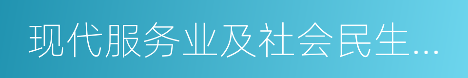 现代服务业及社会民生产业创新类的同义词