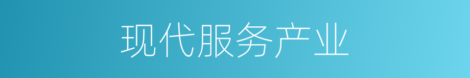 现代服务产业的同义词