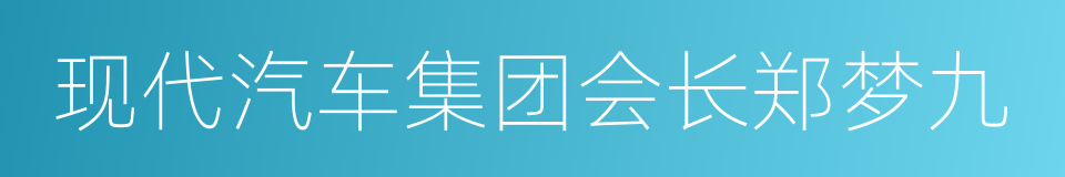 现代汽车集团会长郑梦九的同义词