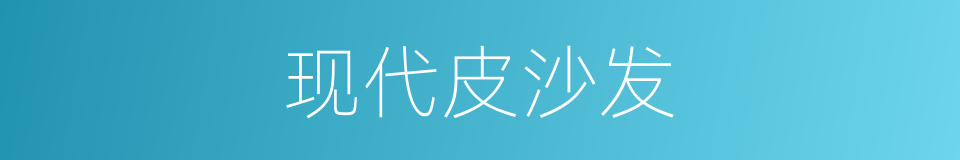 现代皮沙发的同义词