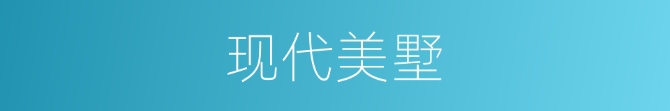 现代美墅的同义词