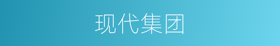 现代集团的同义词