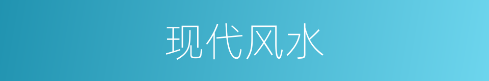 现代风水的同义词