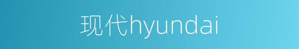 现代hyundai的同义词