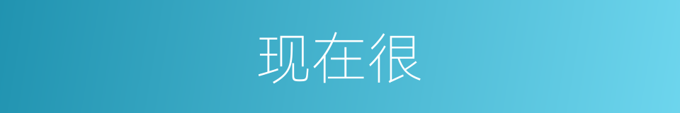 现在很的意思