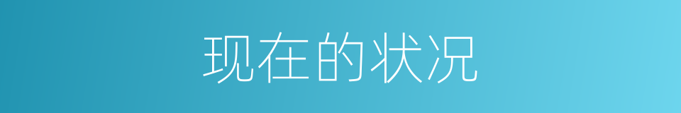 现在的状况的意思