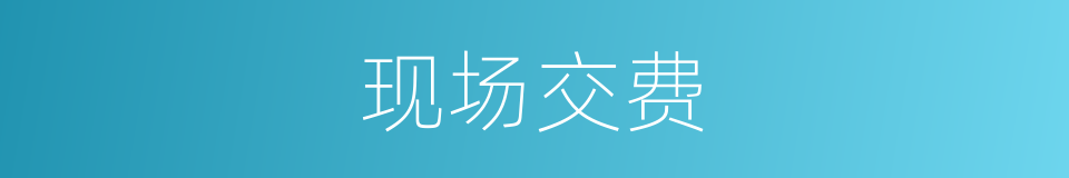 现场交费的同义词