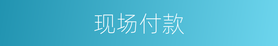 现场付款的同义词