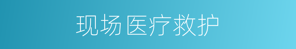 现场医疗救护的同义词