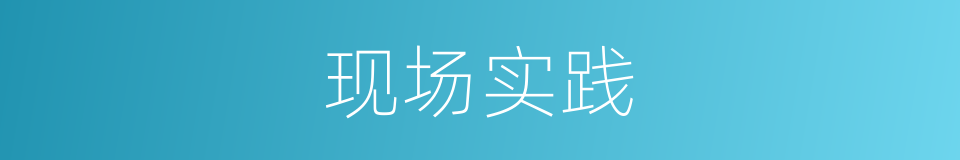 现场实践的同义词