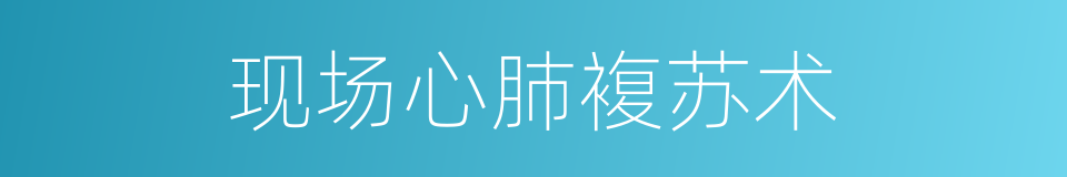 现场心肺複苏术的同义词