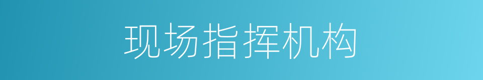 现场指挥机构的同义词