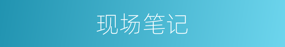现场笔记的同义词