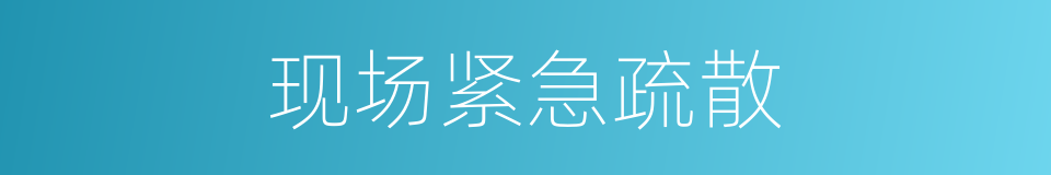 现场紧急疏散的同义词