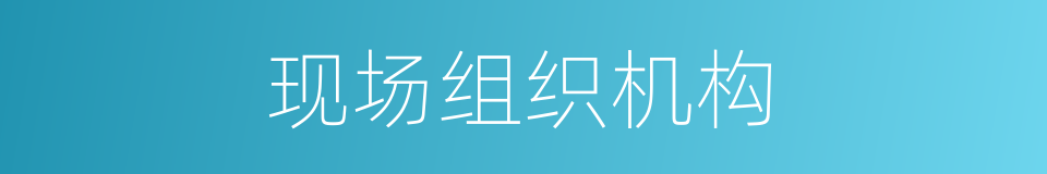 现场组织机构的同义词
