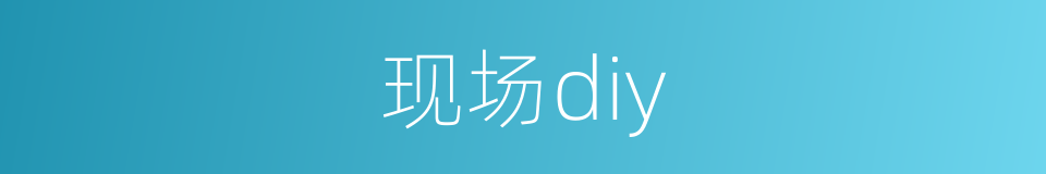 现场diy的同义词