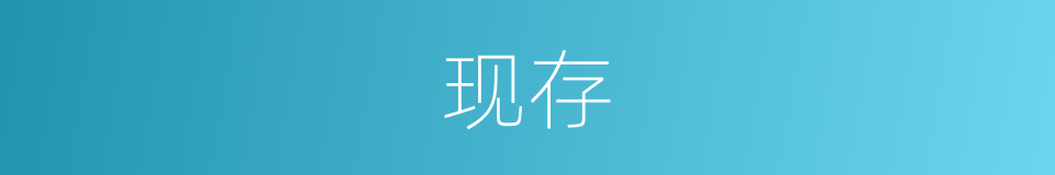 现存的意思