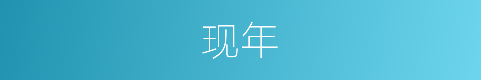 现年的意思